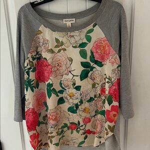 Anthropology Liberty Garden Floral Sweatshirt